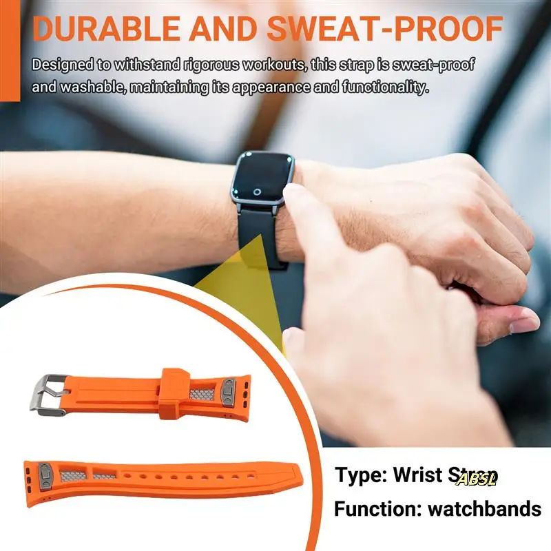 Strap For  Watch Band 49Mm Rubber Sport Bracelet Wristband Replacement Accessories
