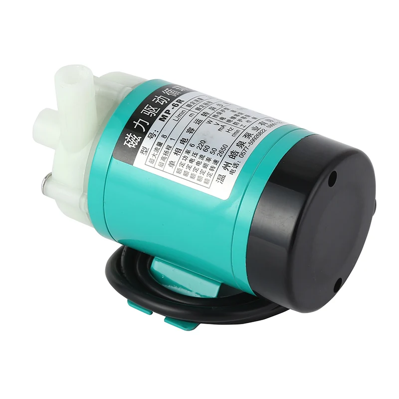 مصنع توريد مضخة مياه صغيرة 110 فولت 220 فولت التيار المتناوب مضخة نقل الكيميكا المغناطيسي MP-6R تدفق صغير 8/9 لتر/دقيقة للتصنيع #3
