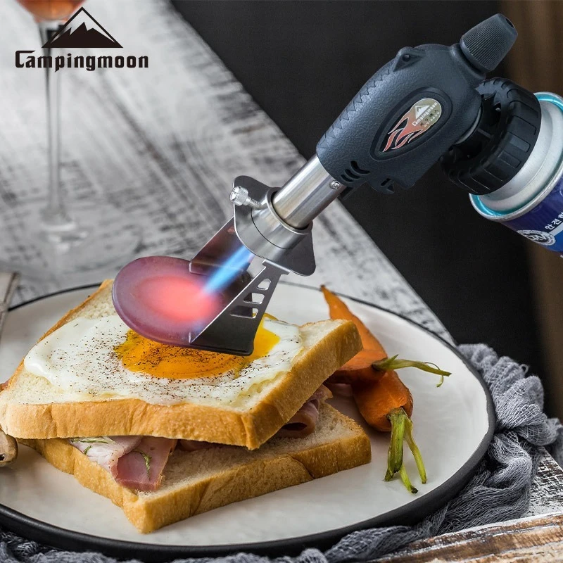 

CAMPINGMOON ST-076: Сковорода-гриль из нержавеющей стали, решетка для барбекю и жарки яиц, аксессуары для газовой горелки с устойчивой подставкой