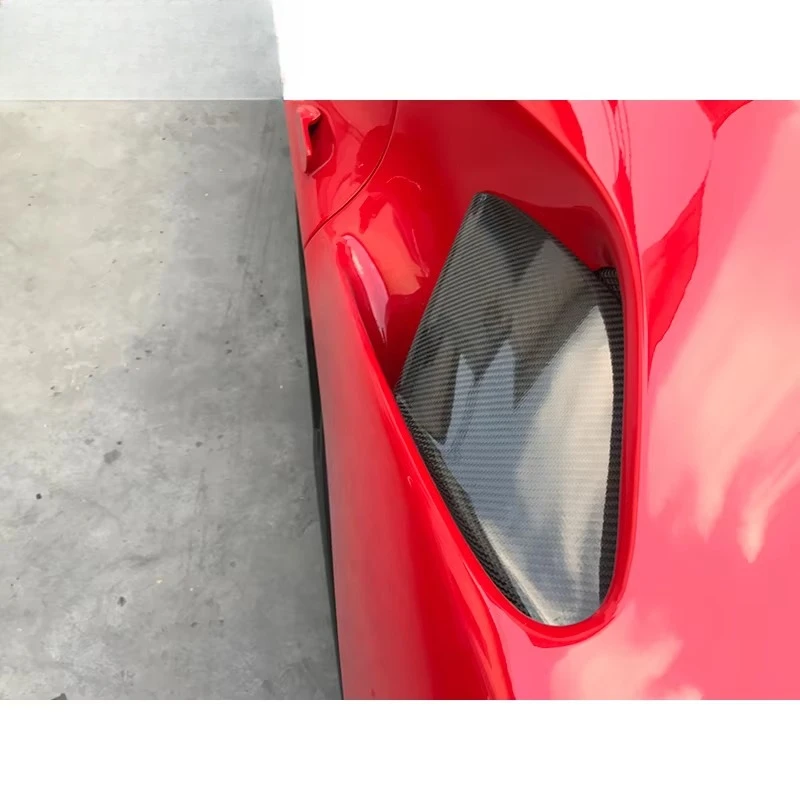 فتحة تهوية جانبية خلفية من ألياف الكربون الجافة عالية الجودة لـ 488 GTB Spider 2015-2018 #3