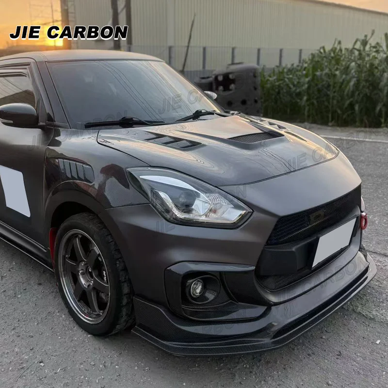 

Suitable for the Suzuki Swift ZC33S (2018–2024) – Front bumper fog light cover trim in ABS with carbon fibre finish