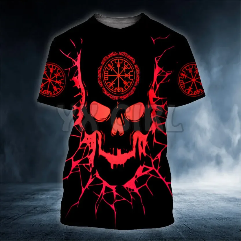Summer Valhalla Twin Axe Viking 3D All Over Printed T Shirts Tee Tops shirts Unisex Tshirt Halloween Gift