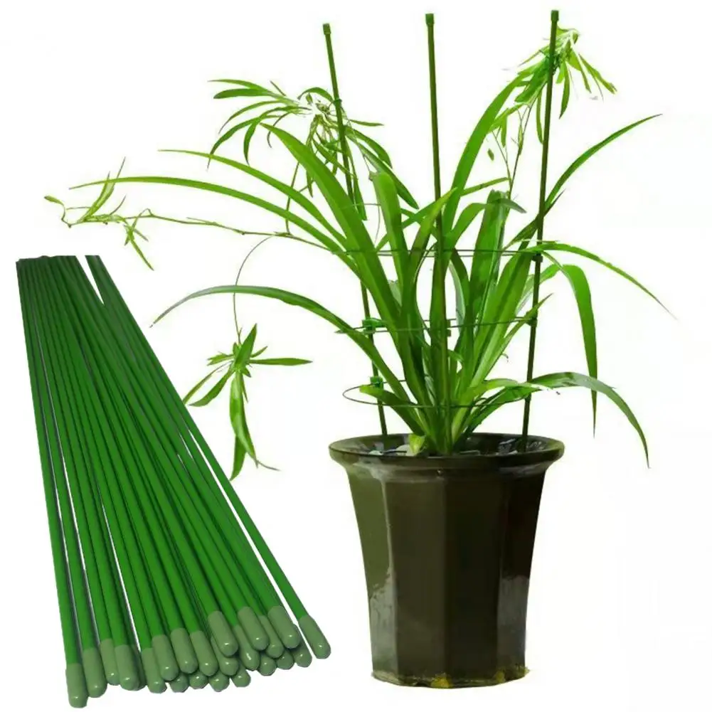 Garden Bendable Single Stem Plant Support Stakes Wind Indoor Outdoor Plants Stakes Accessories