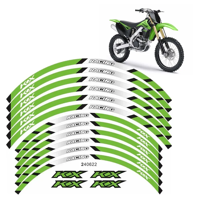 For Kawasaki KX 450 250 250F 450F 85 125 100 50 550 60 65 80 85  Motorcycle Parts Contour Wheel Decoration Decal Sticker - C