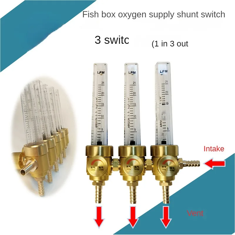 Imagem -02 - Fluxômetro de Gás Especial para Artes de Pesca e Produtos Aquáticos Tanque de Armazenamento Desviador de Oxigênio Tabela de Válvula de Descarga