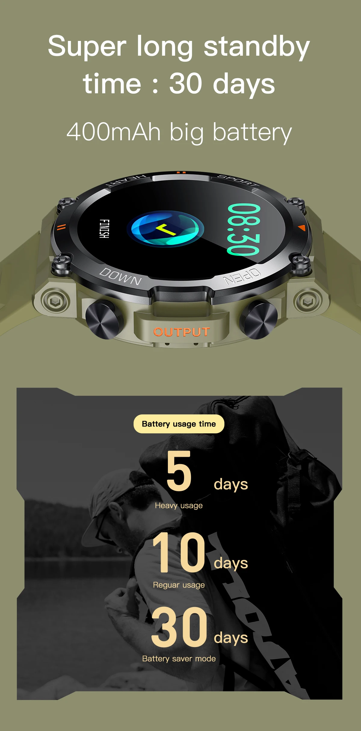 Imagem -05 - Design de Aparência Militar Masculina Smartver Chamada Bluetooth 1.39 ao ar Livre Modo Multi Esporte Impermeável Novo