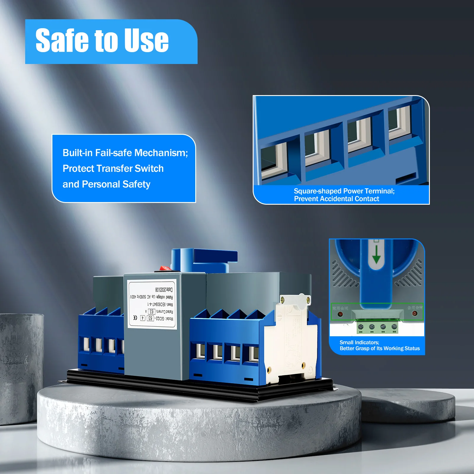 4P 63A 220V doppio alimentatore commutazione automatica Transfer PRO interruttore interruttore interruttore di corrente di emergenza per generatore