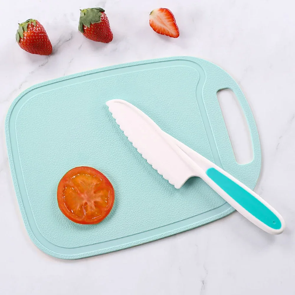 3pcs/set Kids Knife Colorful Nylon Toddler Cooking Knives to Cut Fruits Salad Cake Lettuce Safe Baking Cutting Cooking