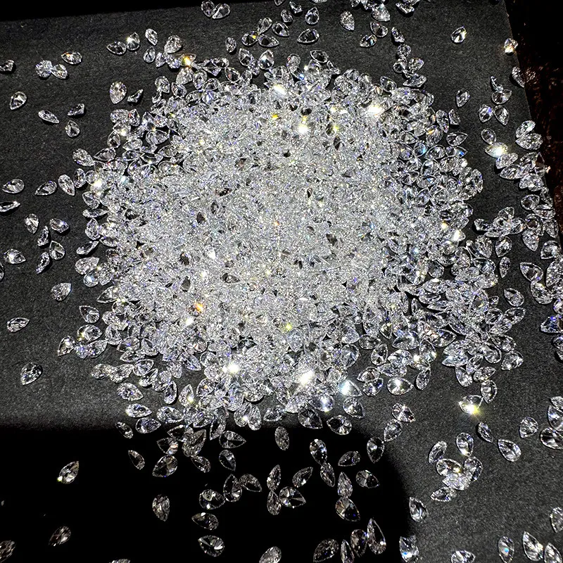 Pear Melee Lab Grown Diamond D E color VVS VS 100% Real Loose Diamond 2x3mm 3x5mm 4x6mm 5x8mm Small Lab Diamond Side Stone