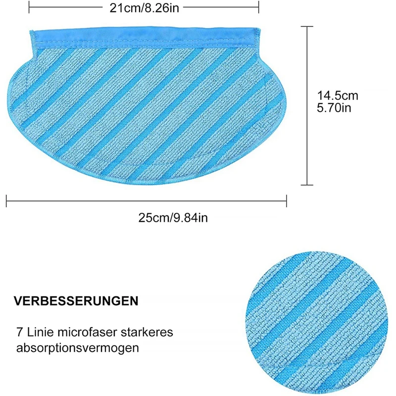 12 قطعة وسادات قماش ممسحة لقطع غيار المكنسة الكهربائية Ecovacs Deebot OZMO 950 OZMO 920 OZMO 905