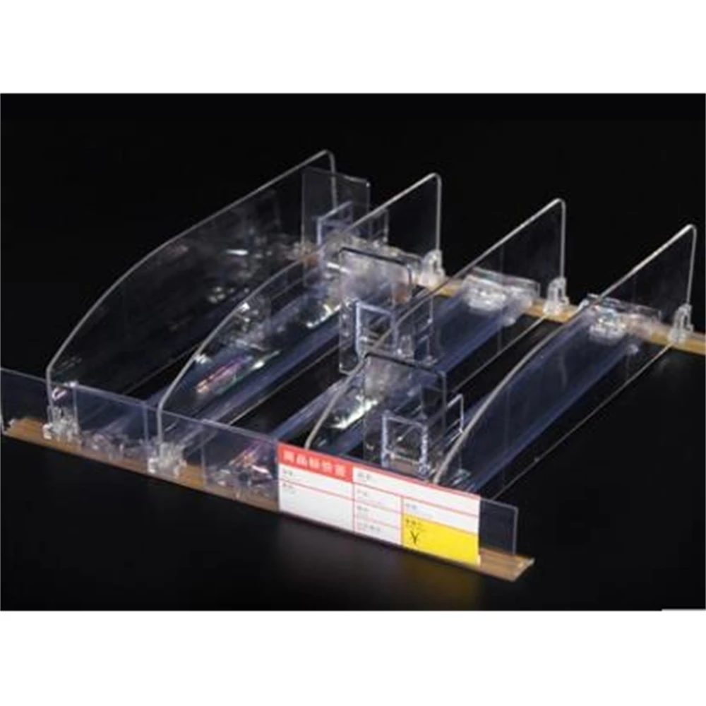 

28cm Clear Shelf Divider Propeller Cigare Storage Display Rack Convenience Store Automatic Merchandise Shelves Accessories