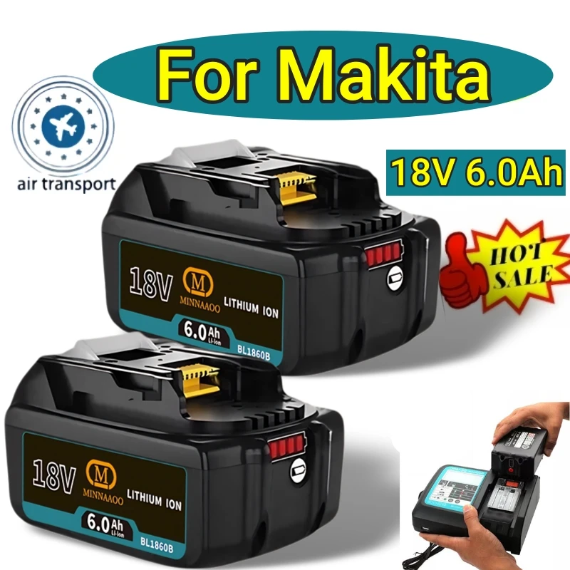 

100% Original Genuine For Makita 18V Battery 6.0Ah BL1850b BL1860 BL1830 BL1815 BL1840 LXT400 Tool Battery Pack