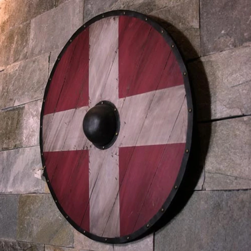 Medieval Wooden Round Shield Wall Decoration, Living Room, Bar, Restaurant, European Creative, Retro, New