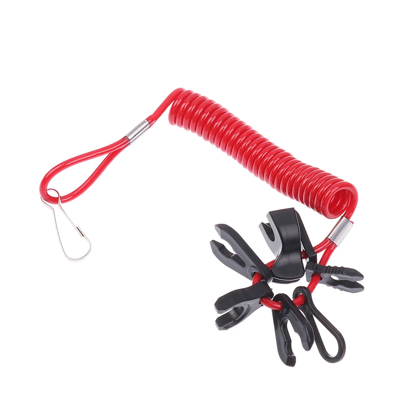 1Pc Outboard Engine Motor Kill Stop Switch ABS/nylon rope/TPU Lanyard  Kill Switch Universal 7Keys Boat