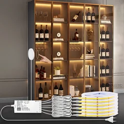 Motion Sensor LED Under Cabinet Lights with Hand Scan - Dimmable Penetrable Touch Switch Strip Lighting