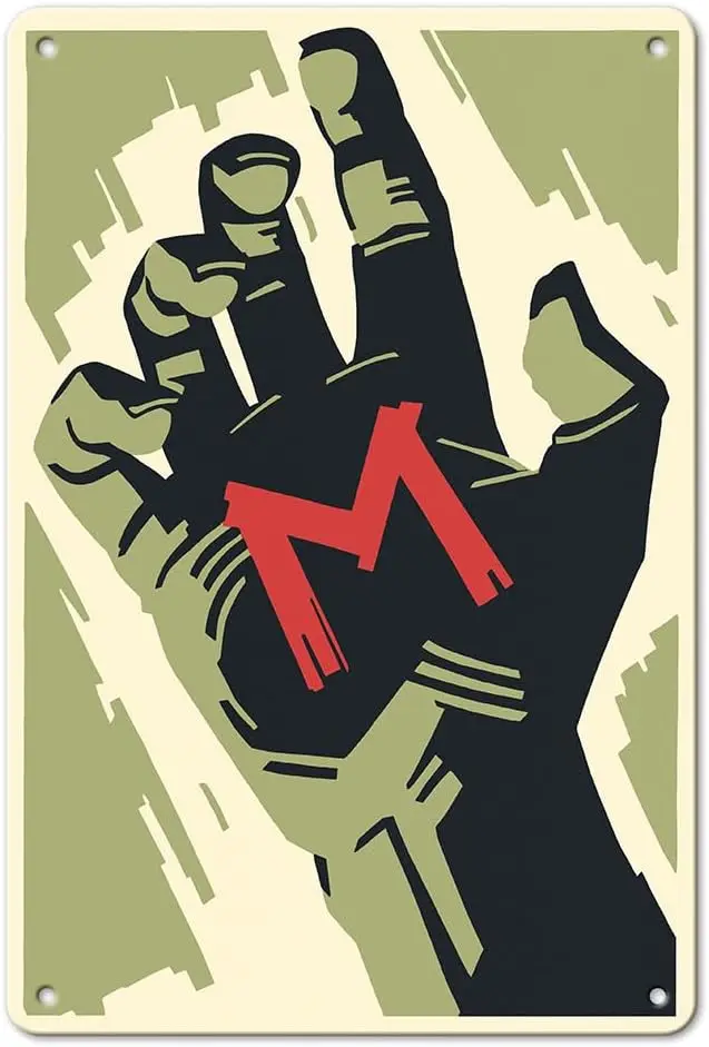 Fritz Lang’s M - Starring Peter Lorre Vintage German Film Movie Poster c.1931- Metal Tin Sign