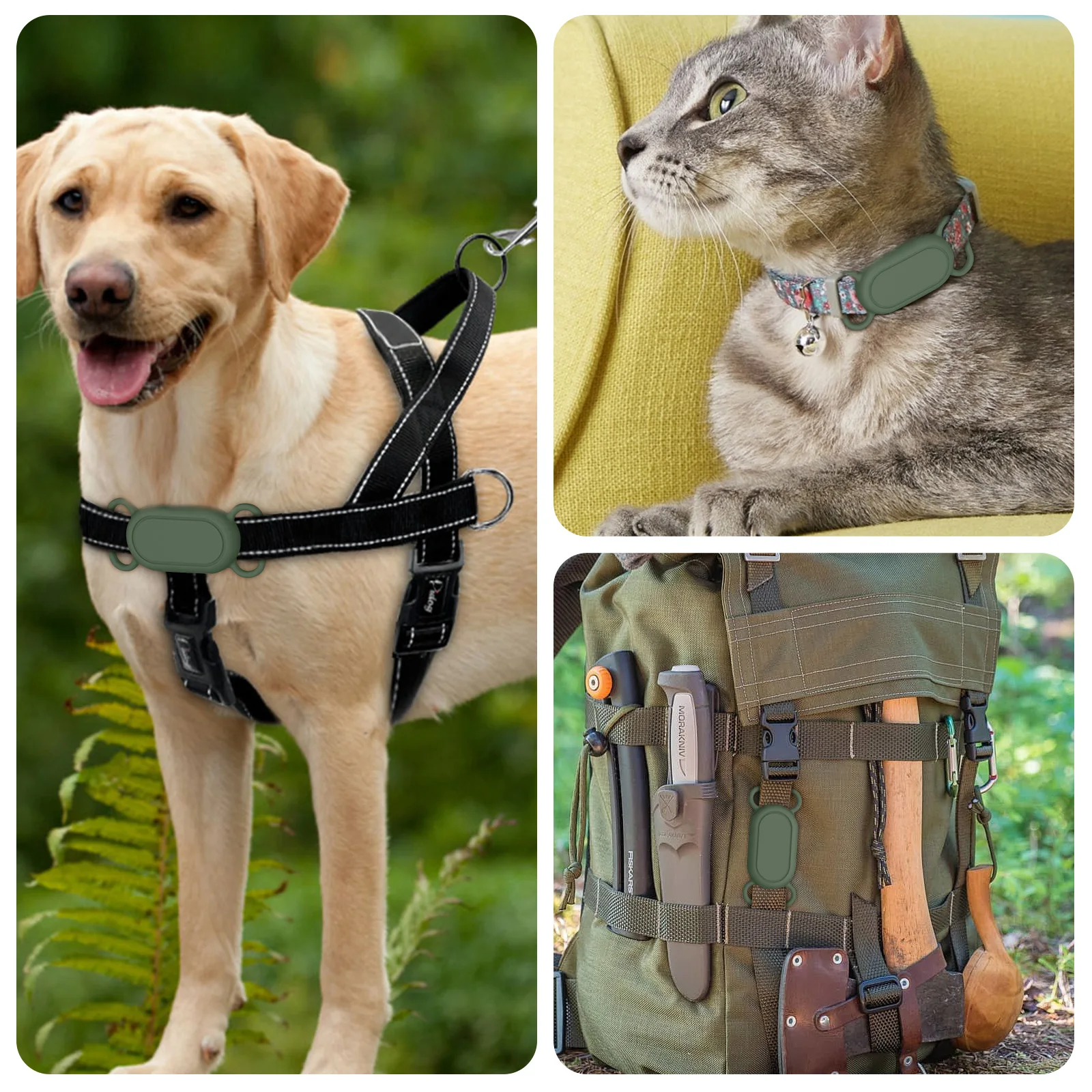Silicone Protective Case For Samsung Galaxy SmartTag 2 Cover Dog Cat Locator Tracker Shell For Galaxy Smart Tag 2 Holder Cases