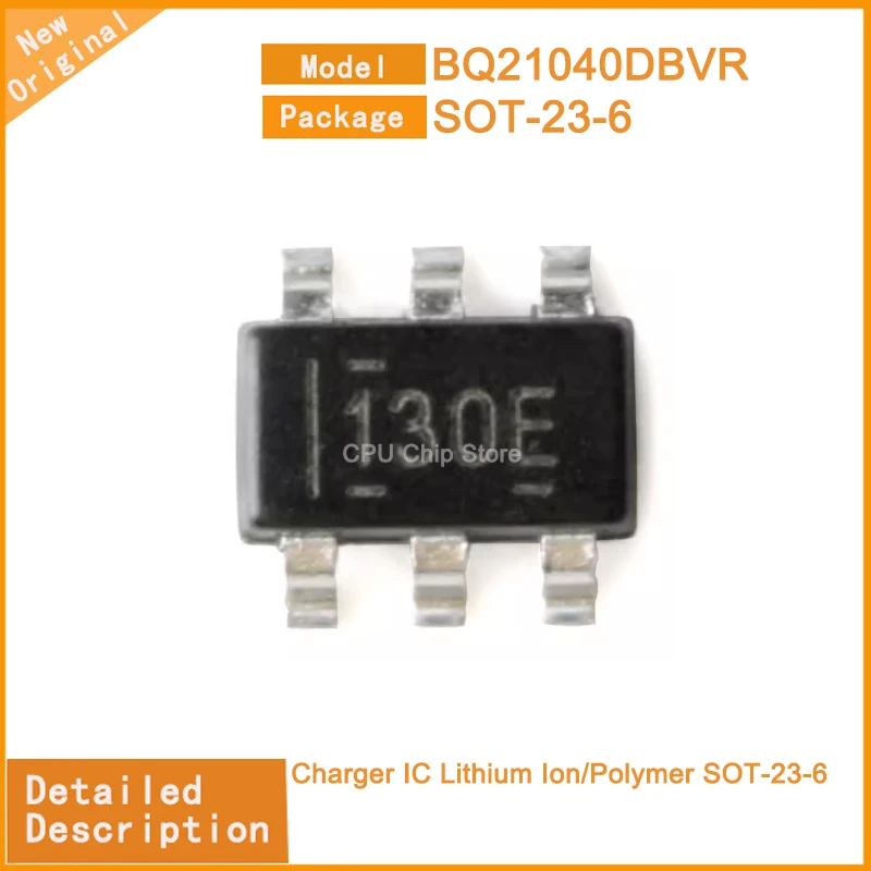 10Pcs/Lot New Original   BQ21040DBVR  BQ21040 Charger IC Lithium Ion/Polymer SOT-23-6