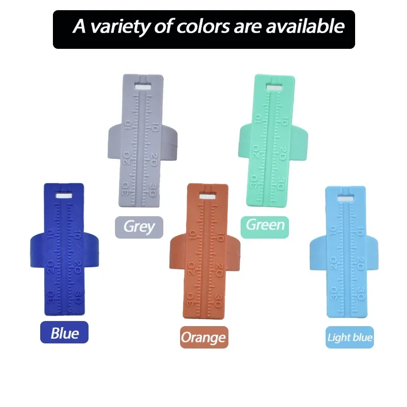 

Dental Plastics Ruler Instrument Colorful Dentistry Ring Root Canal Measuring for Endodontic Dentist Tools