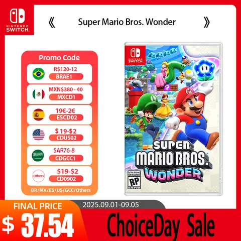 เกม Nintendo Switch - Super Mario Bros. Wonder - ตลับเกมผจญภัยการ์ดทางกายภาพสําหรับ Switch OLED