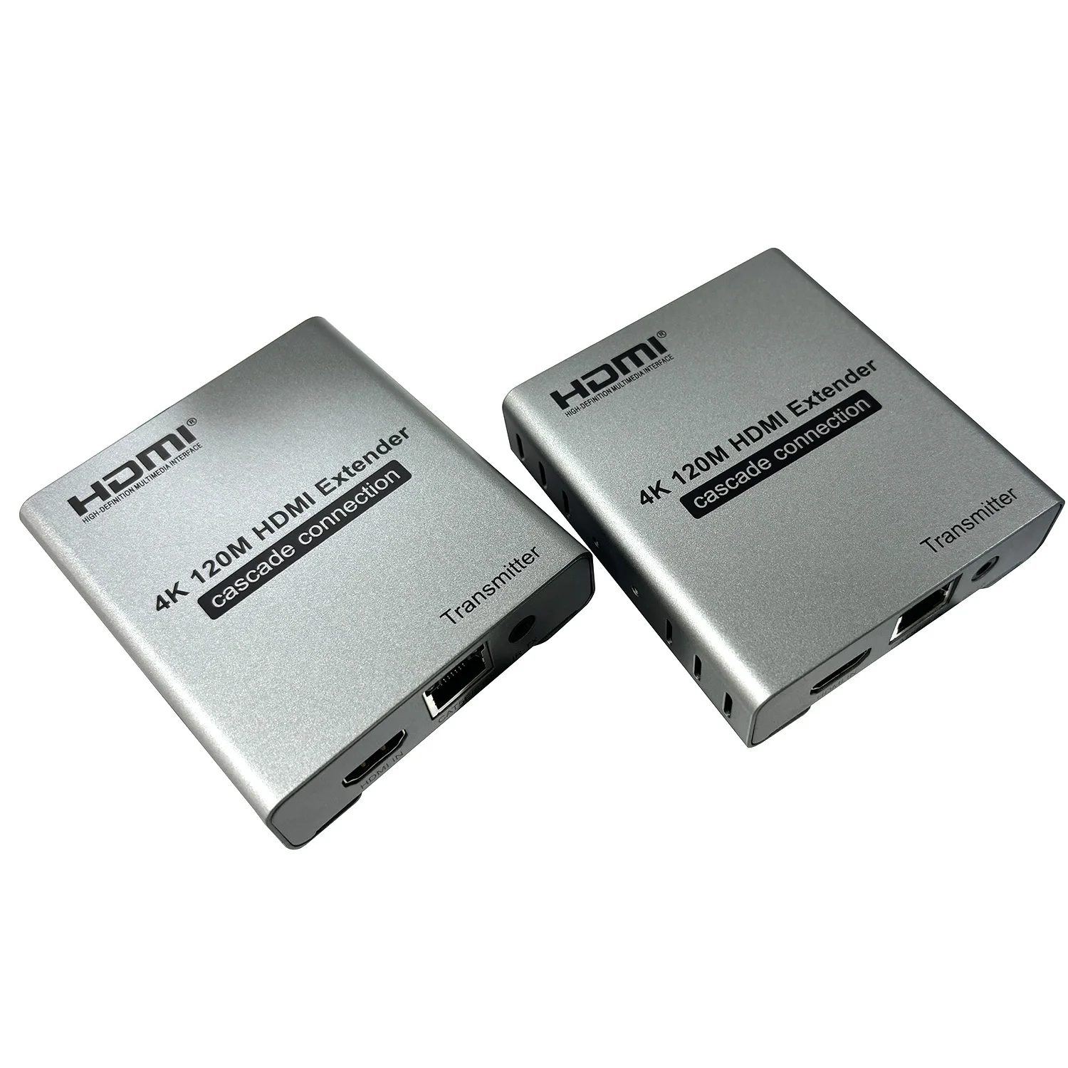 4K 120M HDMI Extender Over CAT5e/6 RJ45 Ethernet Cable Video Transmitter Receiver Converter Splitter Support 1 TX To Multi RXs