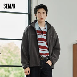 Semir Jacket Men Anti-Static Fur Coat New Autumn 2024 Warm Fleece Couple Style Collar Top