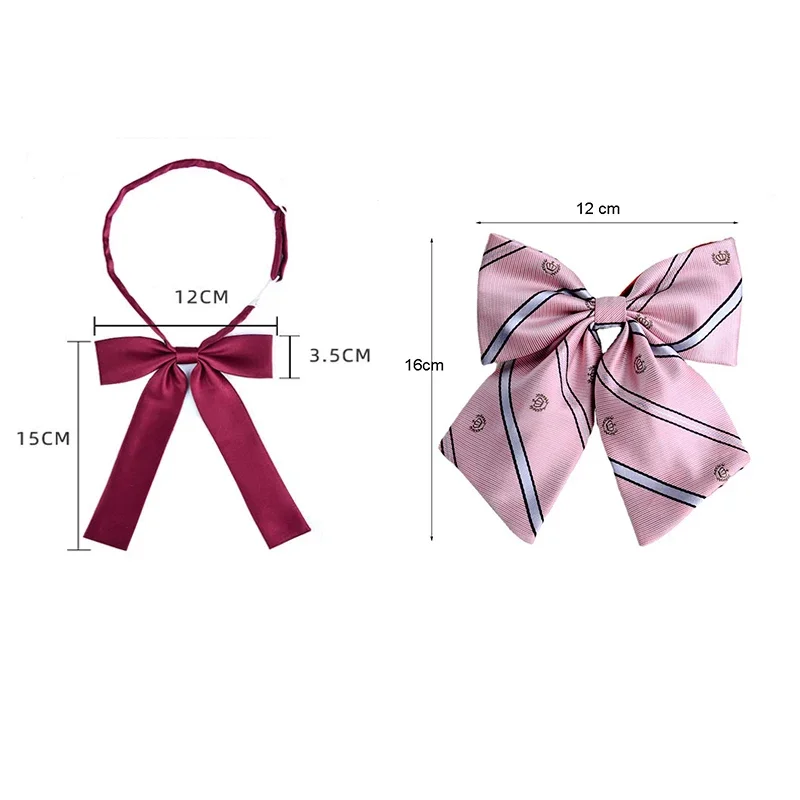 School  Uniform Women Bowtie Ribbon Led Rope New Necktie Handmade Womans Clothing Shirt Butterfly Bow Tie for Women