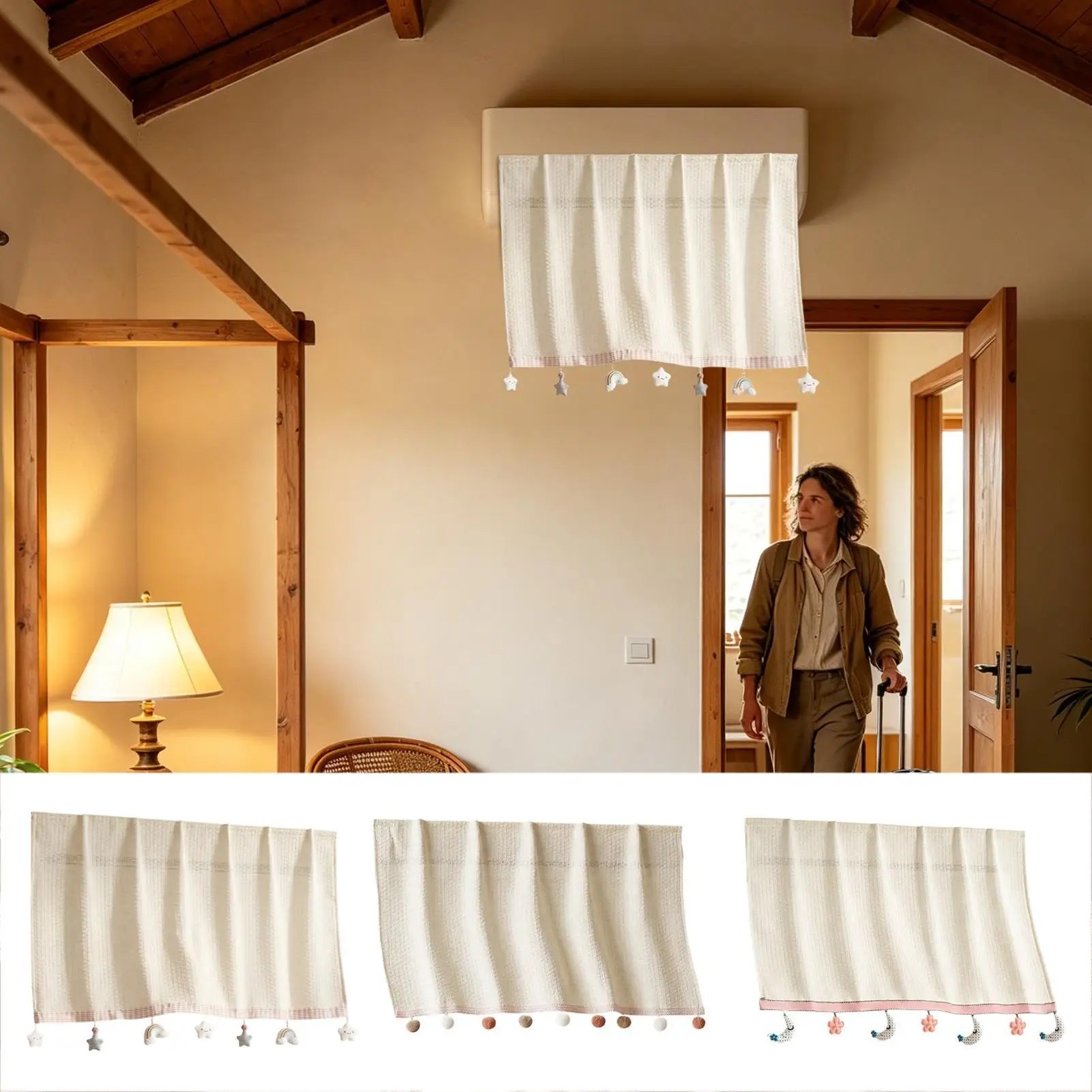 Indoor Ac Wind Deflector No-Drill Prevent Direct Blowing Home Ac Deflector Shield For Bedroom Living Room Dorm Meditation Space