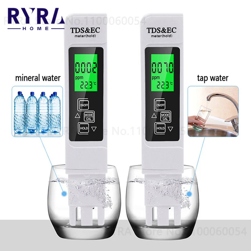 Water TDS EC Meter High Precision Detector For Water Quality Purity Tester Suitable For Aquarium Swimming Pool Temp PPM Tester