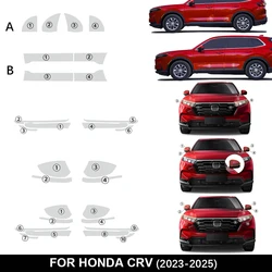 TPU For HONDA CR-V CRV 2023 2024 2025 2026 Car Door Sills Triangle Anti-scratch Cut PPF Headlight Transparent Protective Film