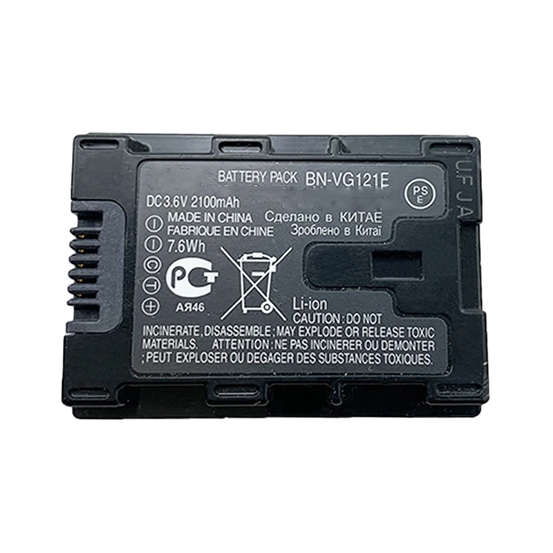 Original BN-VG121E  for JVC Digital Camera Battery Everio GZ-E10 GZ-EX255 GZ-GX1 GZ-HD500 BN-VG107 3.6V 2100mAh Li-Ion Battery