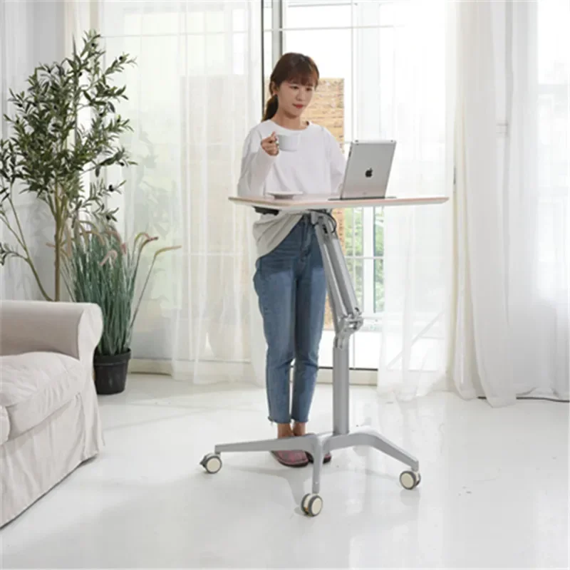 1PC 2025 Lifting Desk 77.5mm-107cm Sitting/Standing Laptop Desk Mobile Pallet With Mobile Wheels Lectern Desk