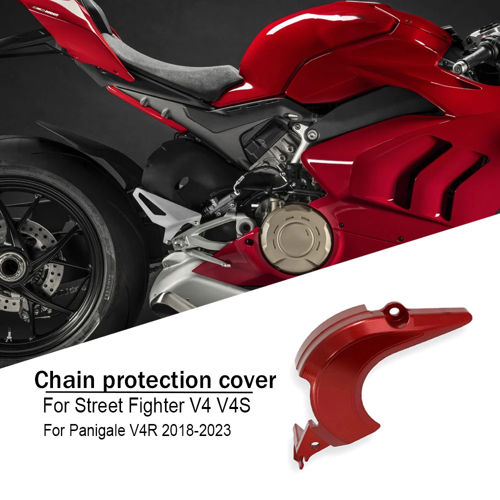 

For DUCATI Panigale V4 S R Streetfighter V4S 2018-2023 Motorcycle CNC Engine Chain Wheel Cover Chain Cover 3 colors