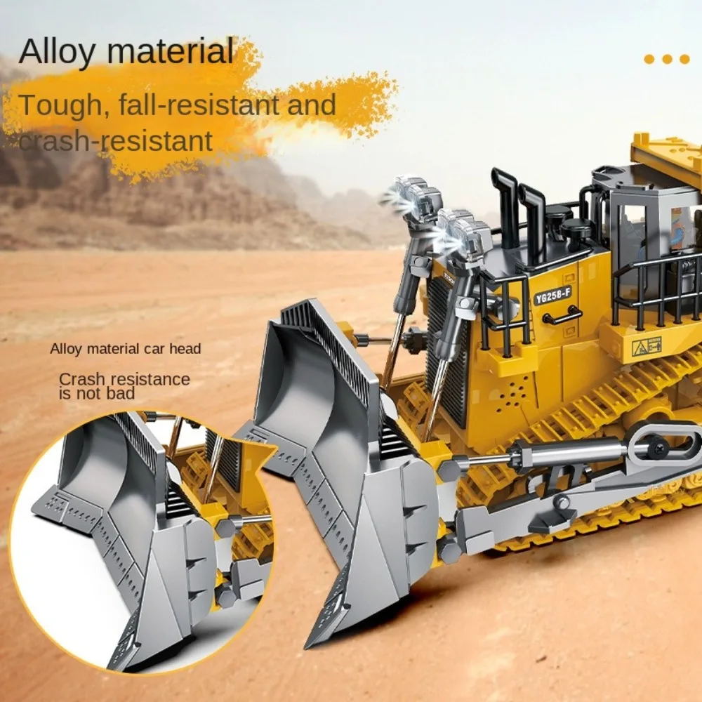 

Professional 2.4G Remote Control Toy Car Dump Truck Bulldozer RC Car Model Toy Excavator Alloy Children's Toy Car Indoor Play