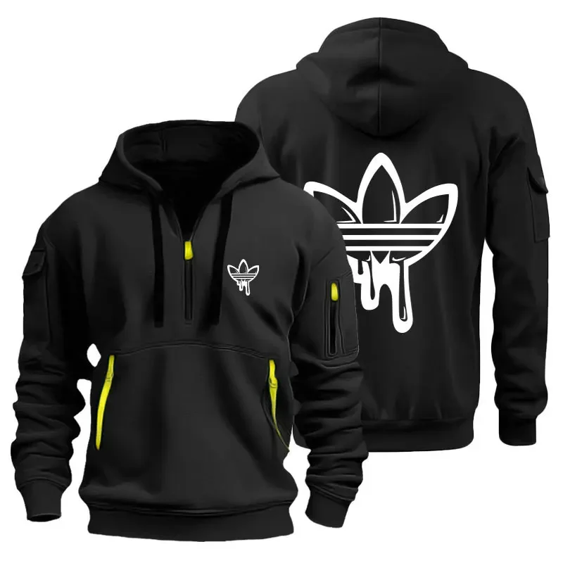 

In 2025, new multi-pocket zipper wool hoodies for both men and women, along with loose-sized pullovers, fashionable tops, new ho
