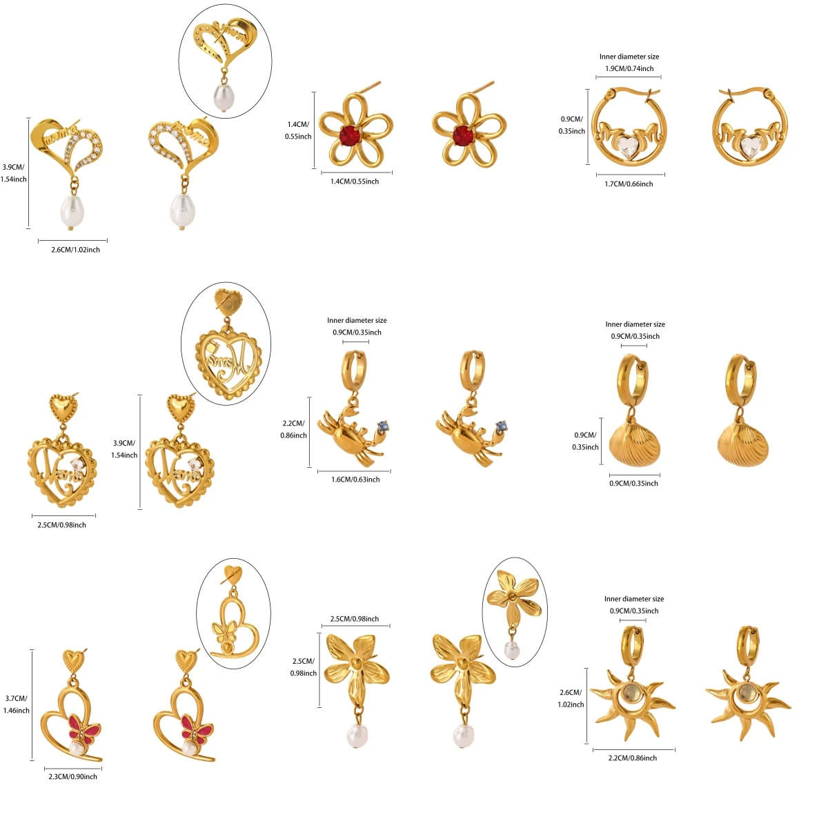 Elegante Ohrringe mit herzförmigen Tropfen aus Imitationsperlen, Damen, goldfarben, Kupfer, Zirkonia, hängende Ohrstecker, ästhetischer Schmuck, Geschenk für Mutter – Detail 12