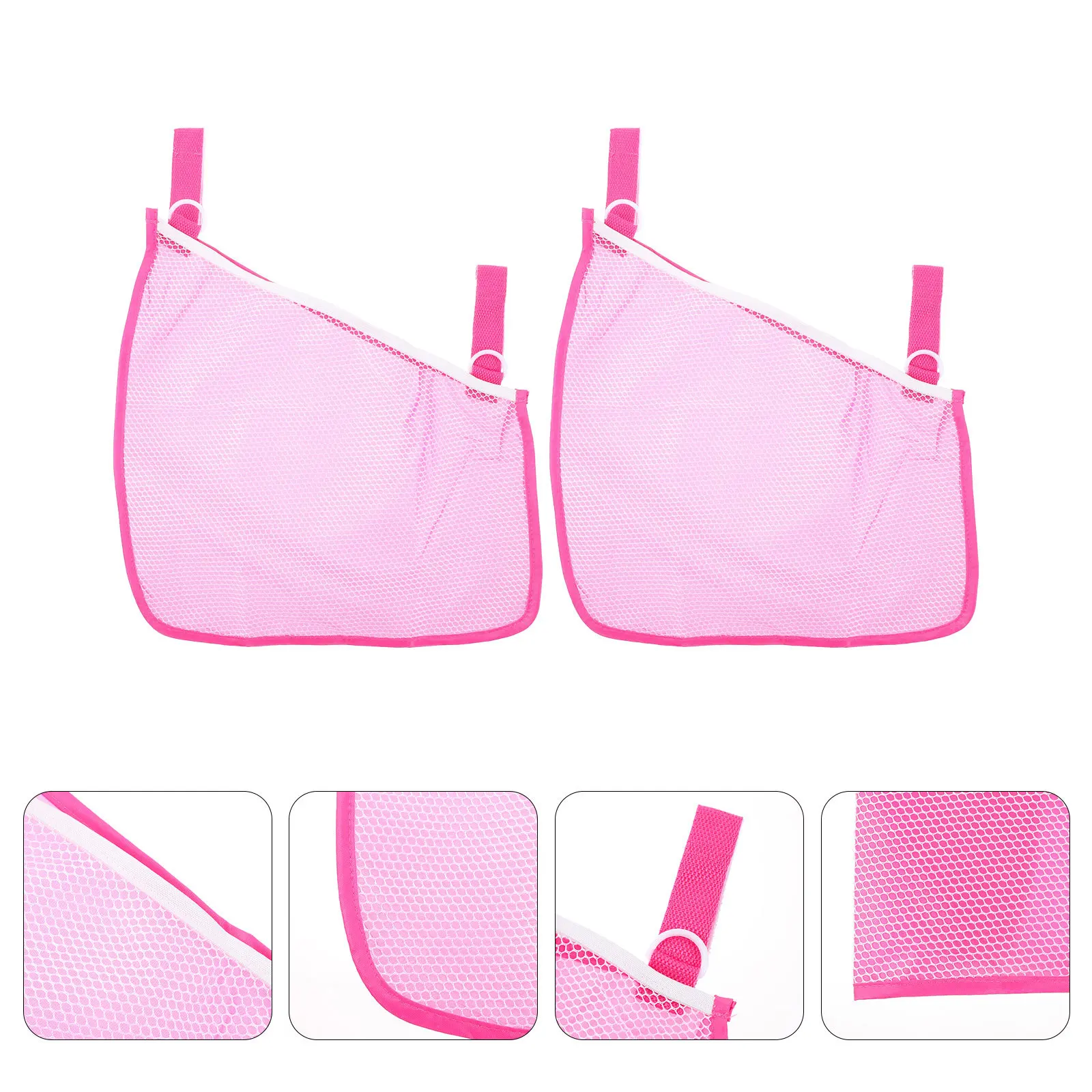 

2Pcs Baby Stroller Storage Mesh Bag Waterproof Stroller Hanging Bag Portable Side Sling Organizer for Outdoor Travel Shopping