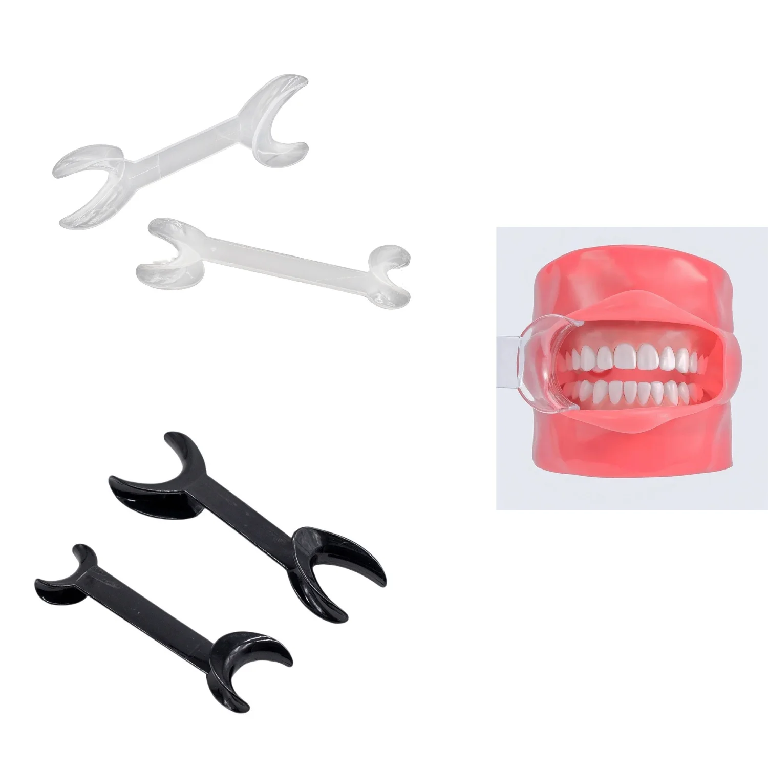 

1Pcs Dental Transparent Double-head T-Shape Intraoral Cheek Lip Retractor - Mouth Opener Cavity Expanders Dentistry Tools