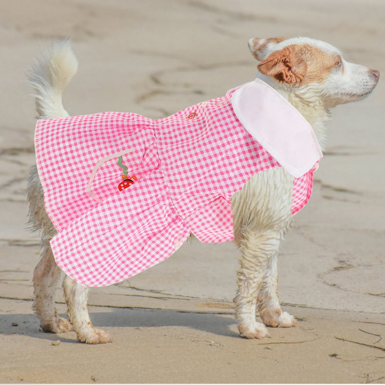 

Pet Cherry Princess Dress Stylish Summer Puppy Cat Clothes Decorative Costume Party Outfit Breathable Comfortable Dog Dress