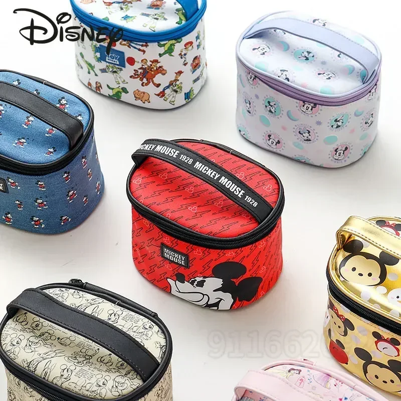 Disney Mickey Original New Women\'s Cosmetic Bag Cartoon Fashion Bucket Travel Cosmetic Bag Multifunctional Cosmetic Storage Bag