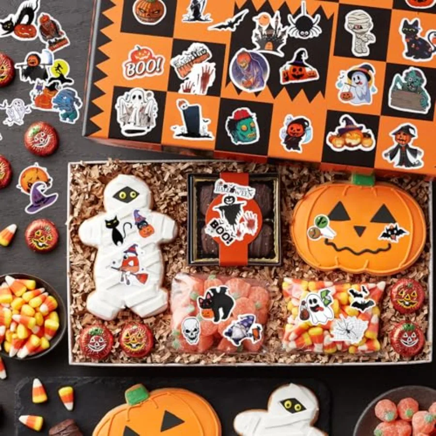 100-200PCS Halloween Ghost Pumpkin Stickers Waterproof Vinyl Bulk Party Favors Decoration Gift for Water Bottles - view 3