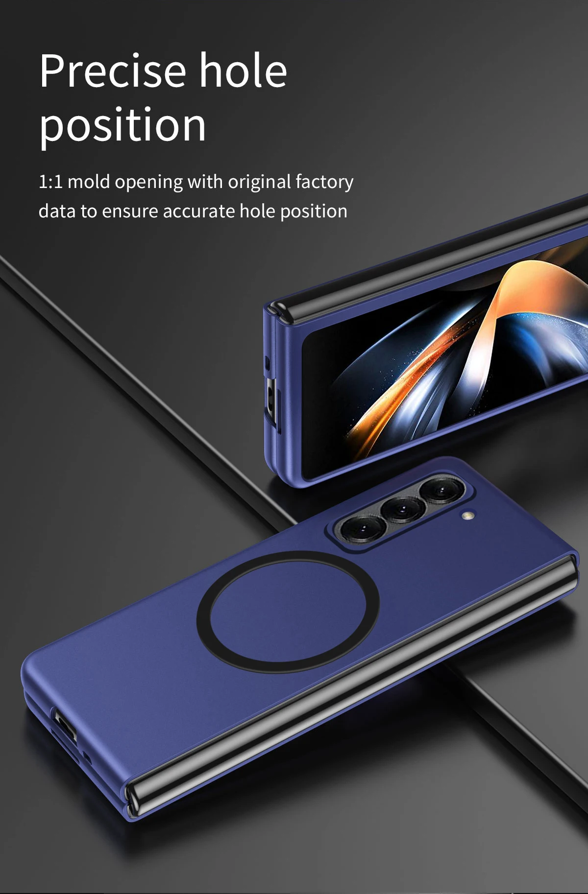 Ultra sottile delicato sulla pelle opaca per Samsung Galaxy Z Fold 6 5 4 3 5G custodia pieghevole magnetica protezione antiurto cover posteriore rigida