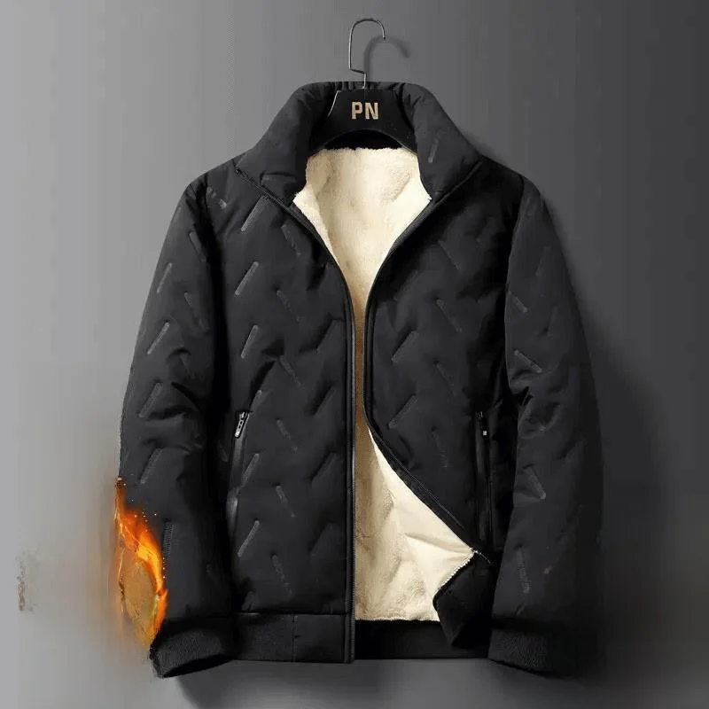 

Warm Thiened Fce Lined Cotton Jaet Men's Loose Casual Winter Outerwear Large Size Faionable Urban Sle Sport Scene