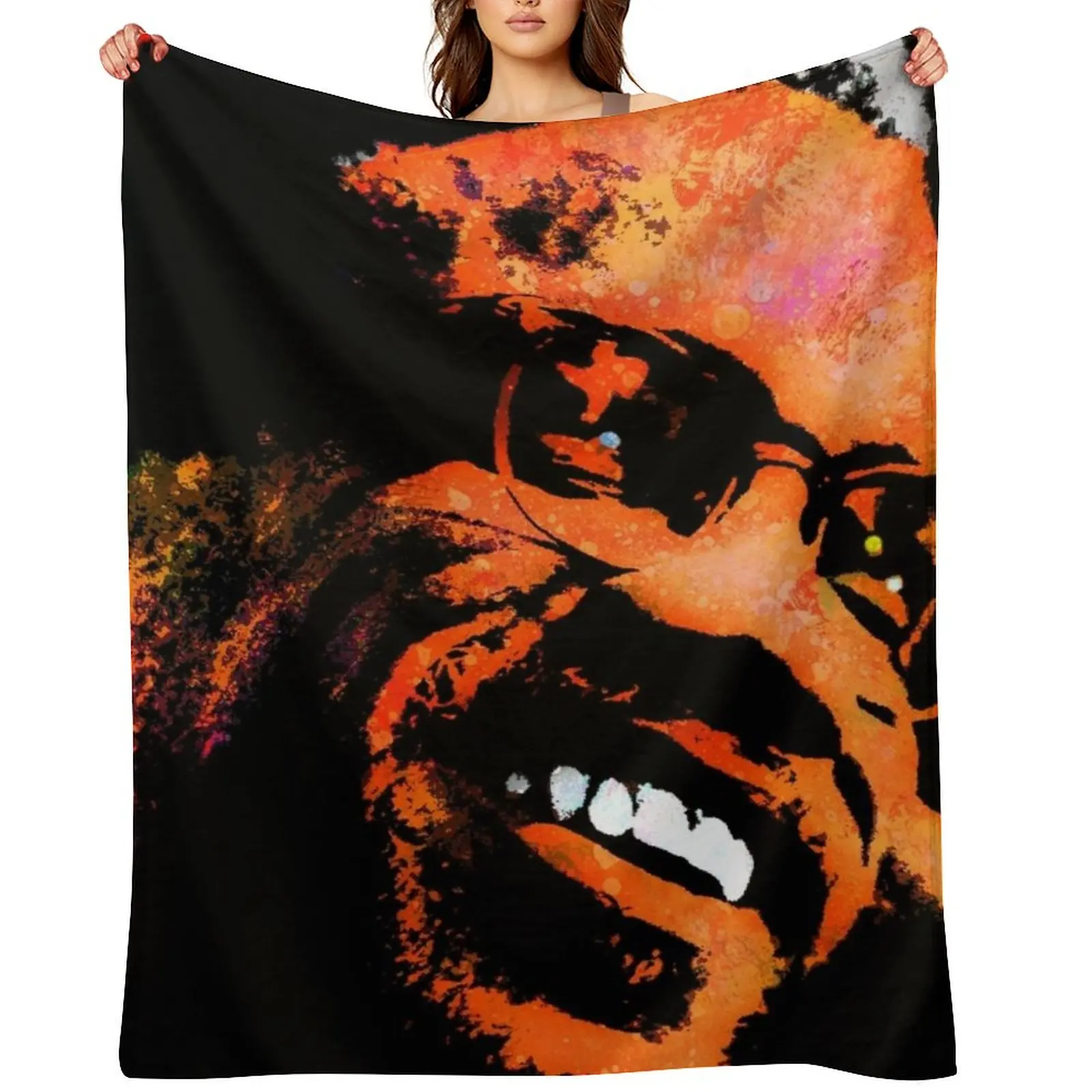 

Malcolm X Throw Blanket decorative Nap Cute Bed linens Blankets