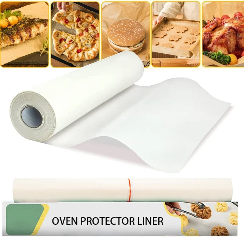 Unbleached Parchment Roll Baking Paper Non-Stick Parchment Paper For Roll for Baking, Cooking, Grilling, Air Fryer and Steamin