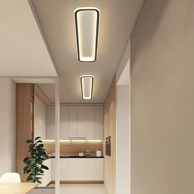 Modern LED Long Strip Ceiling Light Rectangular Aisle Lights Living Rooms Corridor Kitchen Nordic Creative Balcony Lamp Fixtures