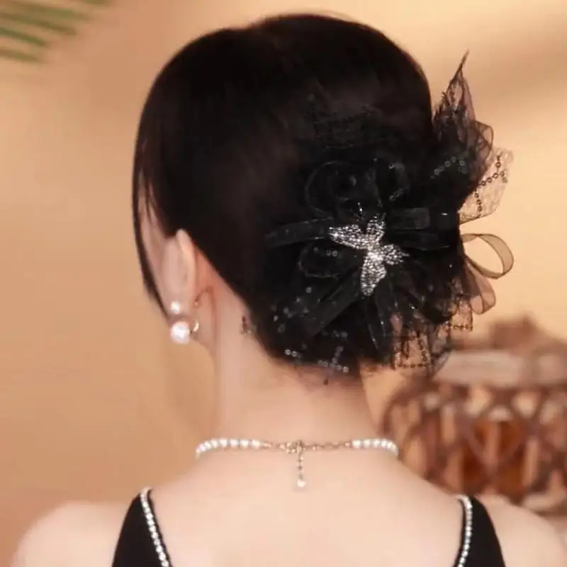 Exquisite Women Butterfly Sequins Mesh Hair Clip Female Hairpins Curling Elegant Hair Accessories Ladies New Headwear Headdress - Image 3