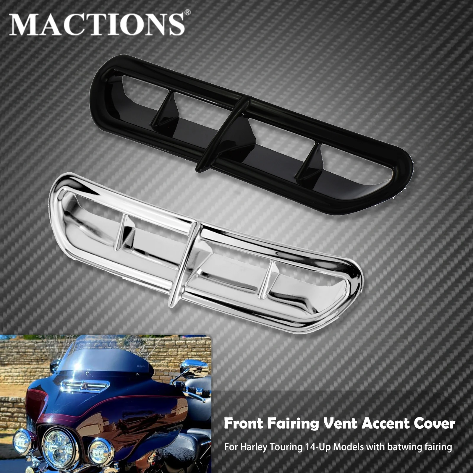 

Motorcycle Front Batwing Fairing Vent Accent Cover For Harley Touring Electra Street Glide Ultra Limited FLHTK 2014-2023 2024