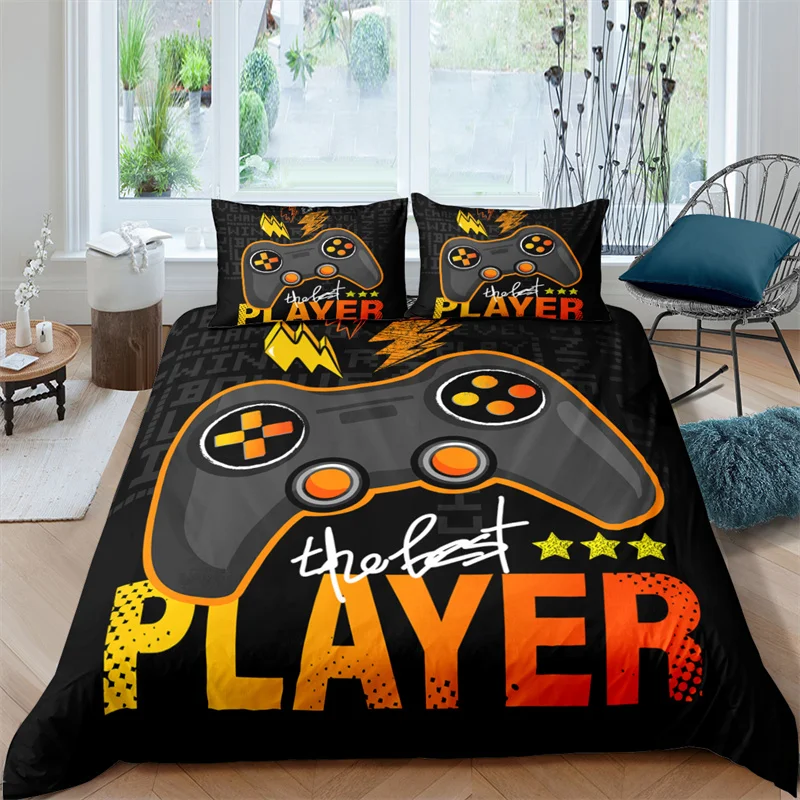 Home Textile Luxury 3D Games Console Print 2/3Pcs Kids Duvet Cover Pillowcase Bedding Set Single Queen and King AU/EU/US Size