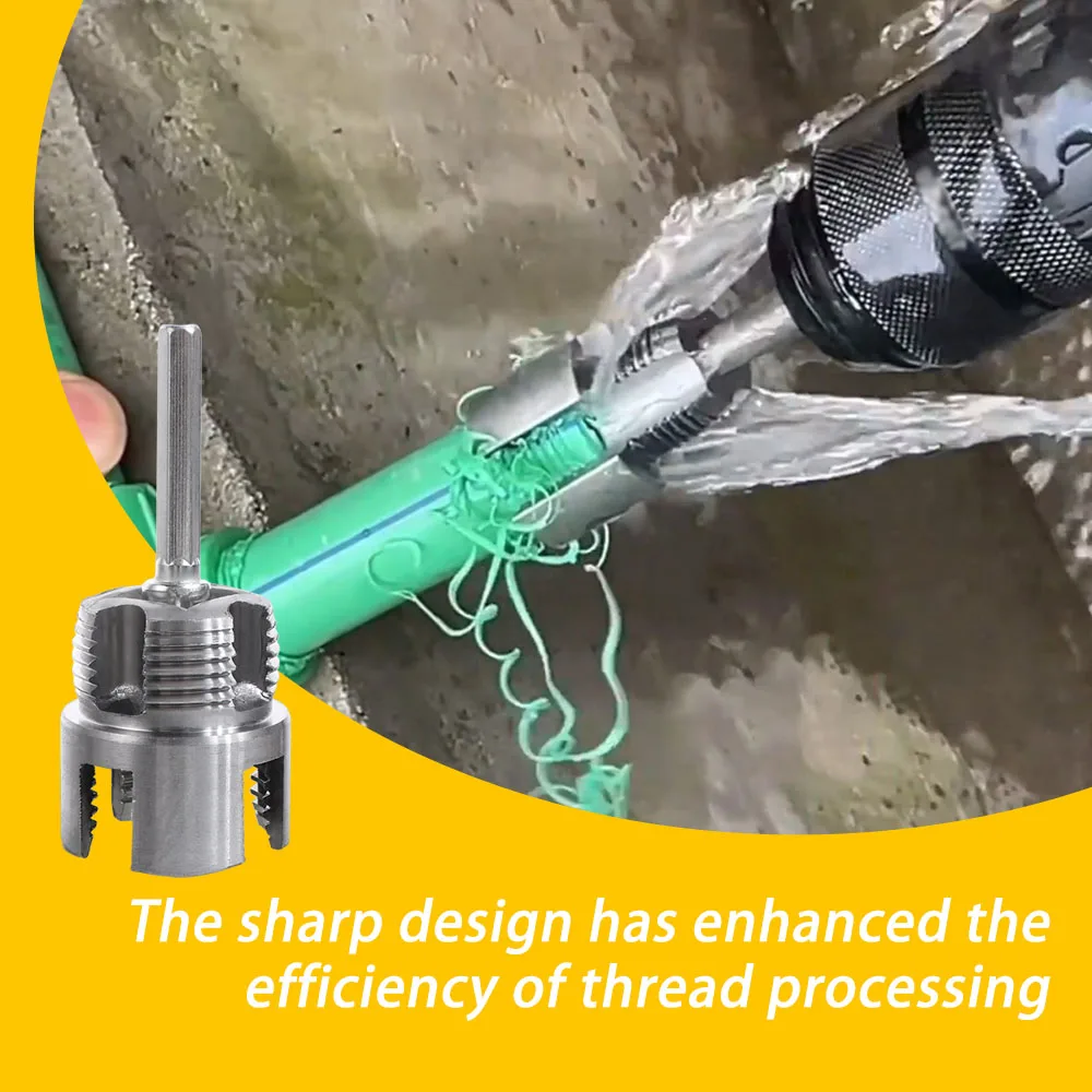 

1 Inch Pipe Threader Internal External Multi-Use Pipe Tapping Tool Powerful Claw All-Purpose Universal Thread Tool